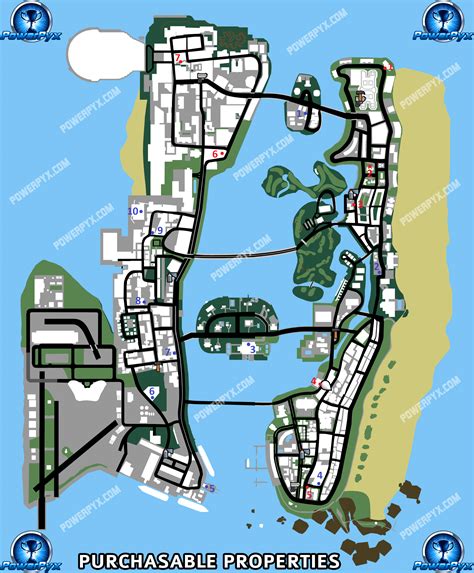 gta vice city property map